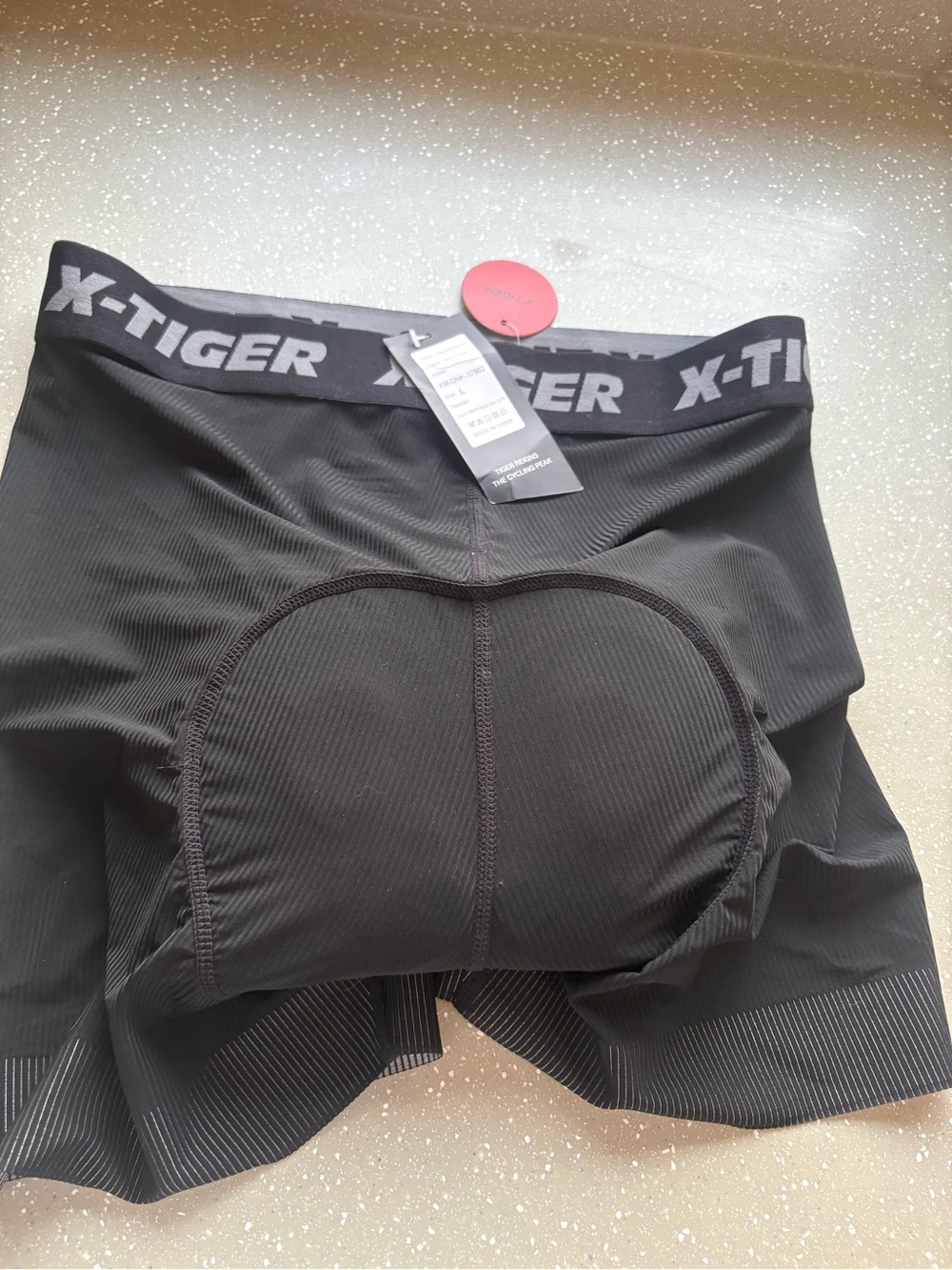 X-Tiger Men's Black Padded Boxer Briefs - Supportive Comfort